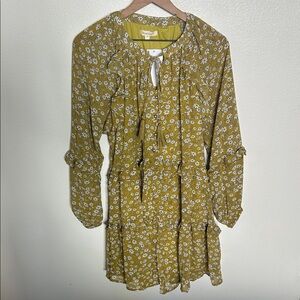 Shop Stevie Mustard Floral Dress